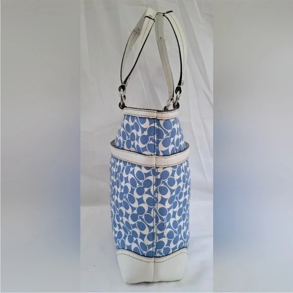 COACH CHELSEA SIGNATURE STRIPE HERITAGE TOTE F15137 - Picture 5 of 12